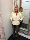 Ria Leopard Print Trim Jacket