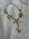 Gold Starfish Shell Necklace