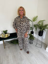 LEOPARD PRINT SHIRT & TROUSER CO-ORD SET