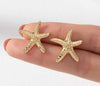 Gold Stud Star Earrings
