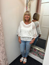 Ella Lace Peplum Top