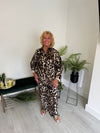 Leopard Print Shirt & Trouser Co-Ord Set